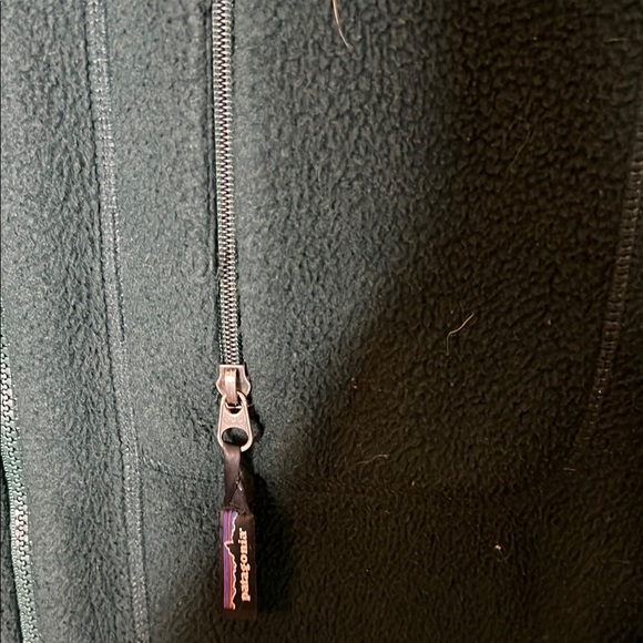 Patagonia Forest Green Zip Up Fleece Sweater - Picture 3 of 4
